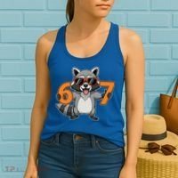Racoon Hold 67 Meme 6-7 Funny Women's Tank Top thumb 2