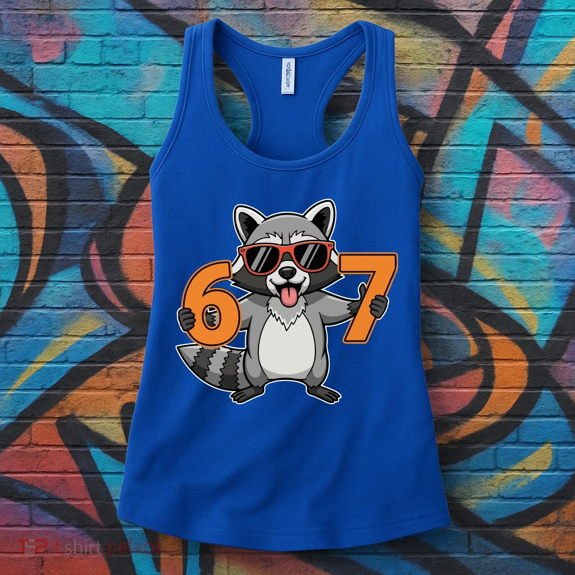Racoon Hold 67 Meme 6-7 Funny Women's Tank Top