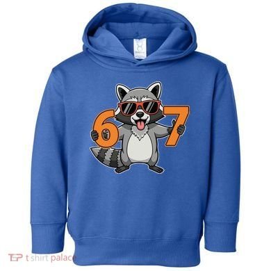 Racoon Hold 67 Meme 6-7 Funny Toddler Hoodie