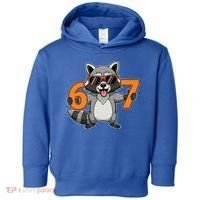 Racoon Hold 67 Meme 6-7 Funny Toddler Hoodie thumb 0