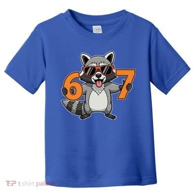 Racoon Hold 67 Meme 6-7 Funny Toddler T-Shirt