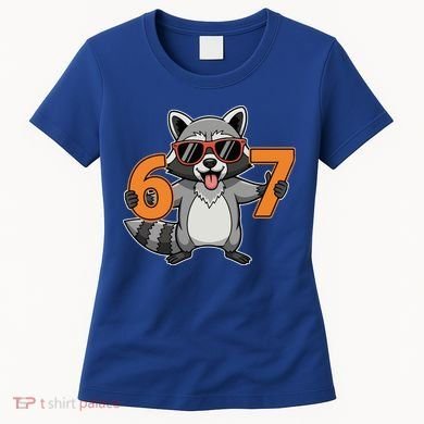Racoon Hold 67 Meme 6-7 Funny Women's T-Shirt