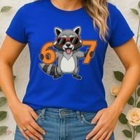 Racoon Hold 67 Meme 6-7 Funny Women's T-Shirt thumb 2