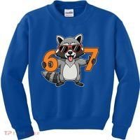 Racoon Hold 67 Meme 6-7 Funny Kids Sweatshirt thumb 0