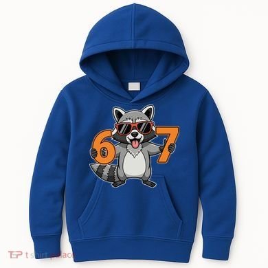 Racoon Hold 67 Meme 6-7 Funny Kids Hoodie