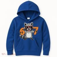 Racoon Hold 67 Meme 6-7 Funny Kids Hoodie thumb 0