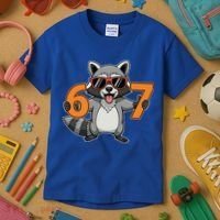 Racoon Hold 67 Meme 6-7 Funny Kids T-Shirt thumb 3