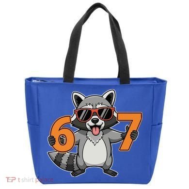 Racoon Hold 67 Meme 6-7 Funny Tote Bag