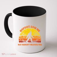 Retro Halloween Bigfoot Saw Me But Nobody Believes Him Coffee Mug thumb 0