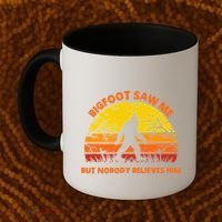 Retro Halloween Bigfoot Saw Me But Nobody Believes Him Coffee Mug thumb 2