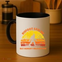 Retro Halloween Bigfoot Saw Me But Nobody Believes Him Coffee Mug thumb 4