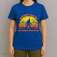 Retro Halloween Bigfoot Saw Me But Nobody Believes Him T-Shirt thumb 4
