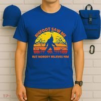 Retro Halloween Bigfoot Saw Me But Nobody Believes Him T-Shirt thumb 6