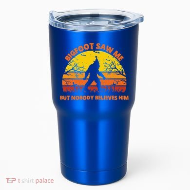 Retro Halloween Bigfoot Saw Me But Nobody Believes Him Tumbler