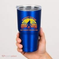 Retro Halloween Bigfoot Saw Me But Nobody Believes Him Tumbler thumb 2