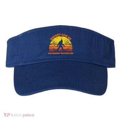 Retro Halloween Bigfoot Saw Me But Nobody Believes Him Visor