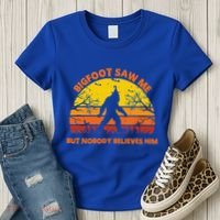 Retro Halloween Bigfoot Saw Me But Nobody Believes Him Women's T-Shirt thumb 3