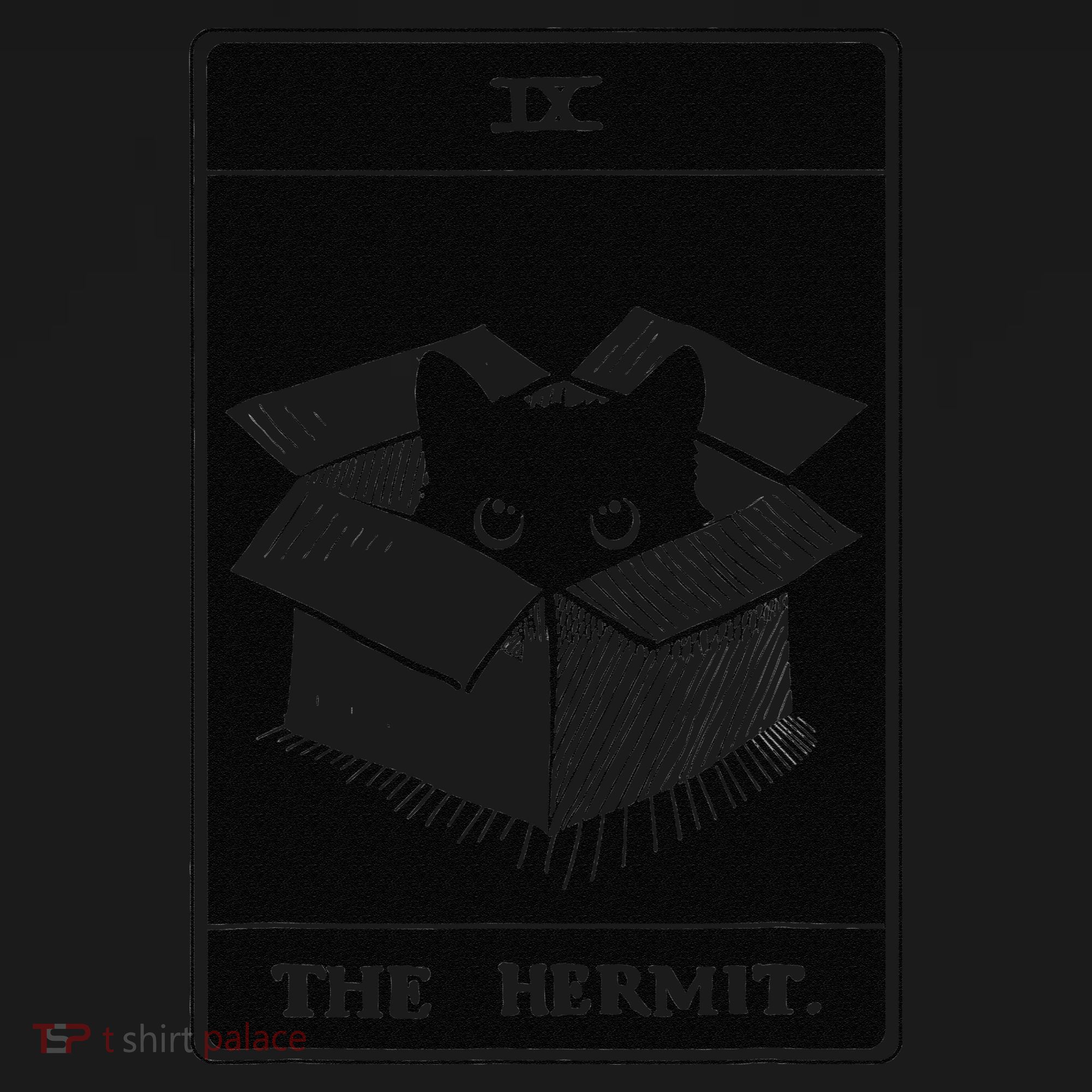 Retro Halloween Black Cat The Hermit Tarot Card Witchcraft USA-Made Doggie Bandana
