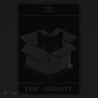 Retro Halloween Black Cat The Hermit Tarot Card Witchcraft Women's Hoodie thumb 2