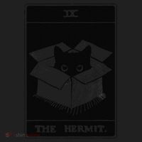 Retro Halloween Black Cat The Hermit Tarot Card Witchcraft Hat thumb 2
