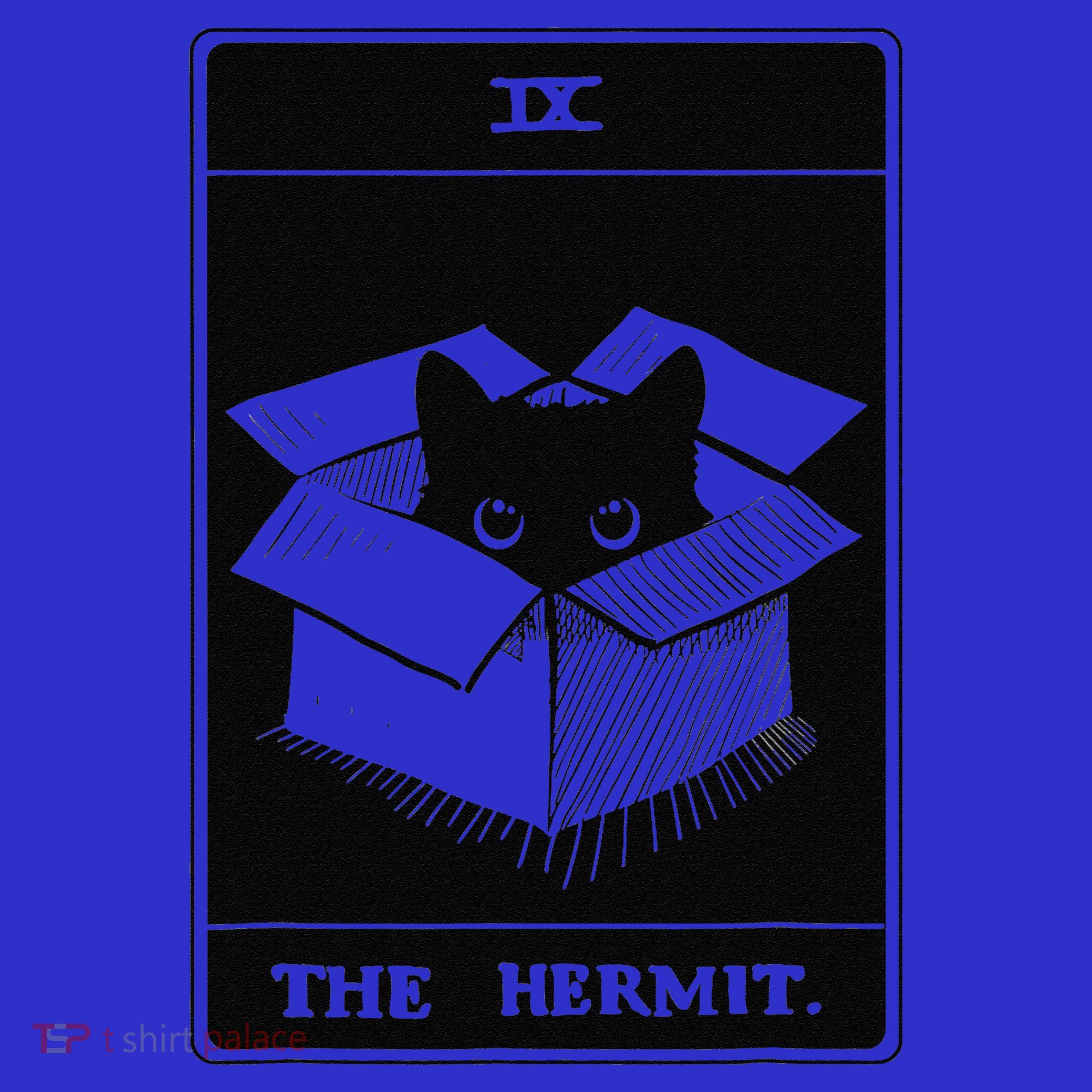 Retro Halloween Black Cat The Hermit Tarot Card Witchcraft Apron