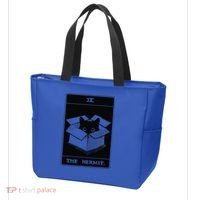 Retro Halloween Black Cat The Hermit Tarot Card Witchcraft Tote Bag thumb 3