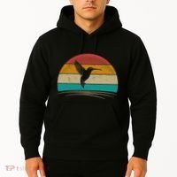Retro Hummingbird Bird Watching Bird Hummingbird Lover Hoodie thumb 2