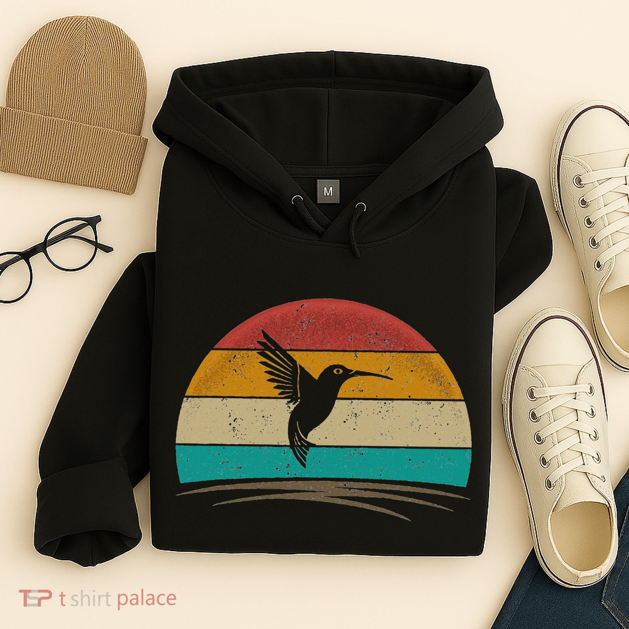 Retro Hummingbird Bird Watching Bird Hummingbird Lover Hoodie