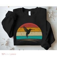 Retro Hummingbird Bird Watching Bird Hummingbird Lover Sweatshirt thumb 2