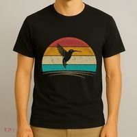 Retro Hummingbird Bird Watching Bird Hummingbird Lover T-Shirt thumb 3