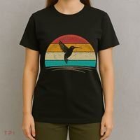 Retro Hummingbird Bird Watching Bird Hummingbird Lover T-Shirt thumb 4