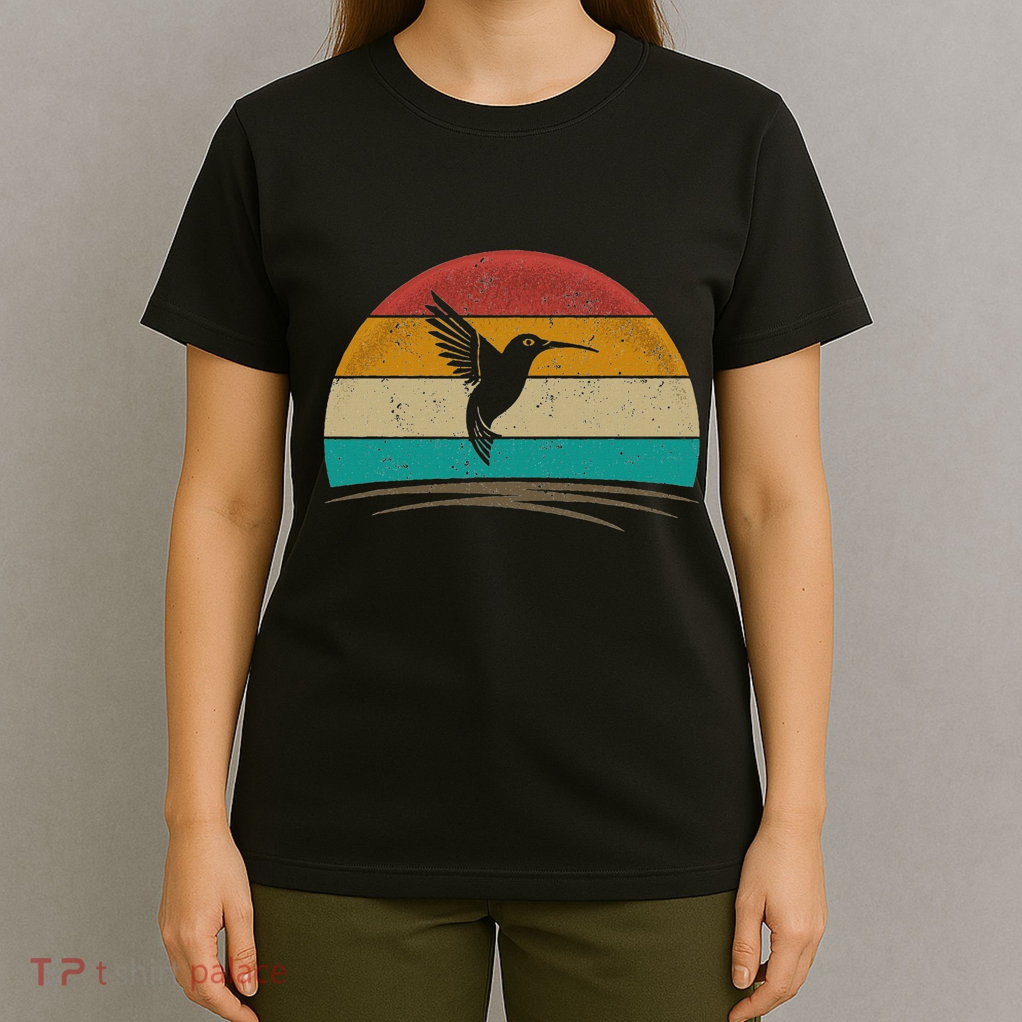 Retro Hummingbird Bird Watching Bird Hummingbird Lover T-Shirt