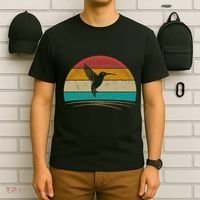 Retro Hummingbird Bird Watching Bird Hummingbird Lover T-Shirt thumb 6