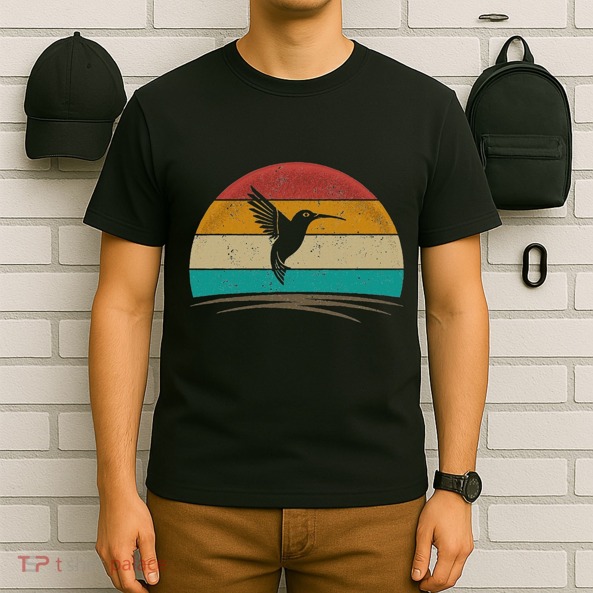 Retro Hummingbird Bird Watching Bird Hummingbird Lover T-Shirt