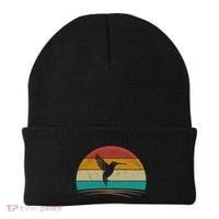 Retro Hummingbird Bird Watching Bird Hummingbird Lover Beanie thumb 0