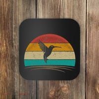 Retro Hummingbird Bird Watching Bird Hummingbird Lover Coaster thumb 0