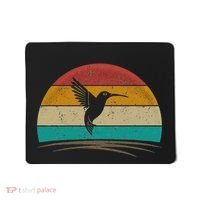 Retro Hummingbird Bird Watching Bird Hummingbird Lover Mousepad thumb 0