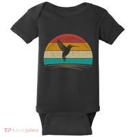 Retro Hummingbird Bird Watching Bird Hummingbird Lover Baby Bodysuit thumb 0
