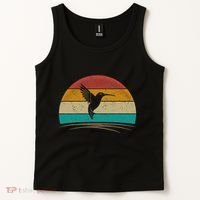 Retro Hummingbird Bird Watching Bird Hummingbird Lover Tank Top thumb 2
