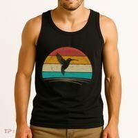 Retro Hummingbird Bird Watching Bird Hummingbird Lover Tank Top thumb 3