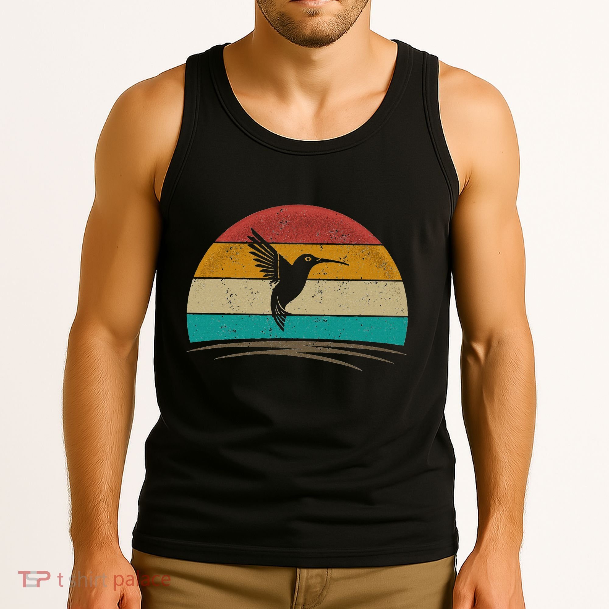 Retro Hummingbird Bird Watching Bird Hummingbird Lover Tank Top