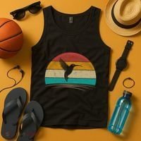 Retro Hummingbird Bird Watching Bird Hummingbird Lover Tank Top thumb 4