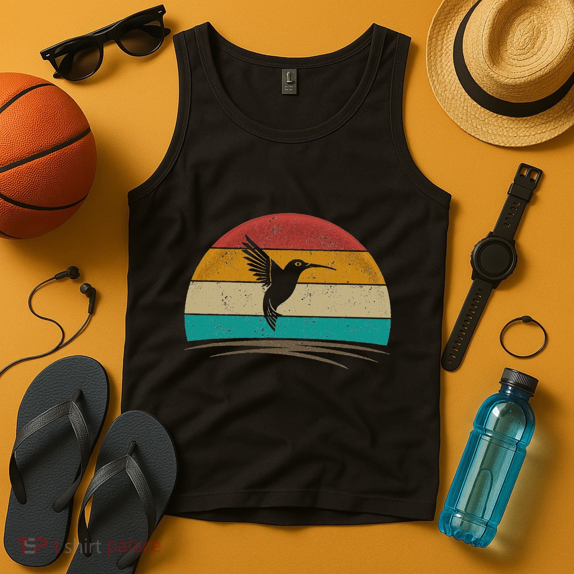 Retro Hummingbird Bird Watching Bird Hummingbird Lover Tank Top