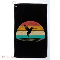 Retro Hummingbird Bird Watching Bird Hummingbird Lover Golf Towel thumb 0