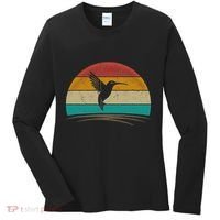 Retro Hummingbird Bird Watching Bird Hummingbird Lover Women's Long Sleeve Shirt thumb 0
