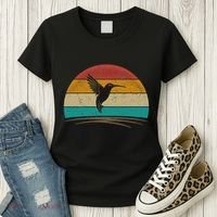 Retro Hummingbird Bird Watching Bird Hummingbird Lover Women's T-Shirt thumb 3