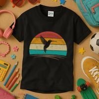 Retro Hummingbird Bird Watching Bird Hummingbird Lover Kids T-Shirt thumb 3