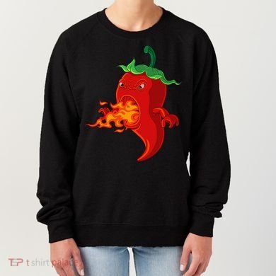 Red Hot Chilli Pepper With Flame Women's Sweatshirt