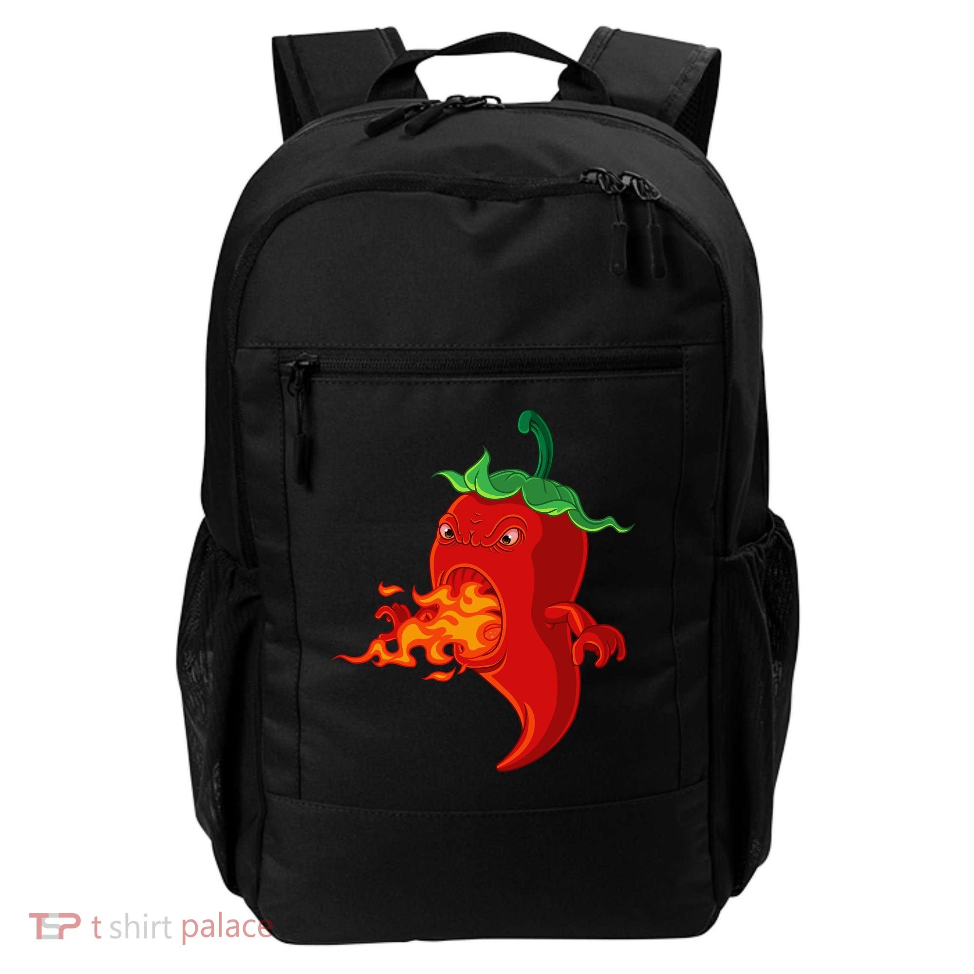 Red Hot Chilli Pepper With Flame Backpack