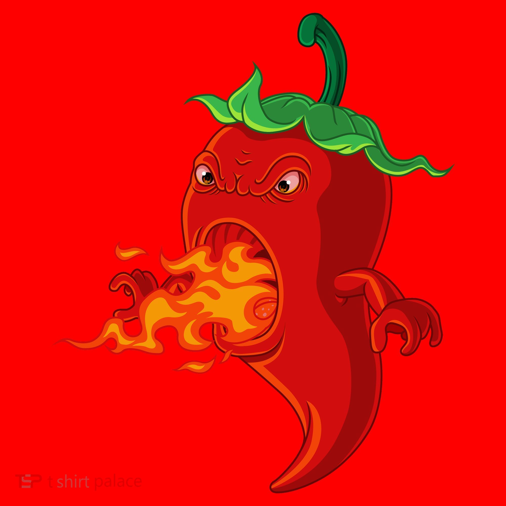 Red Hot Chilli Pepper With Flame Santa Hat